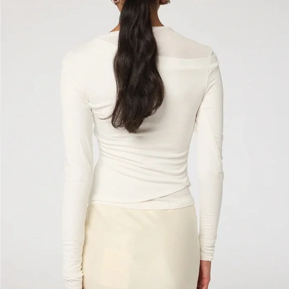 The Line by K: Smythson Top in White - Picture 2 of 8